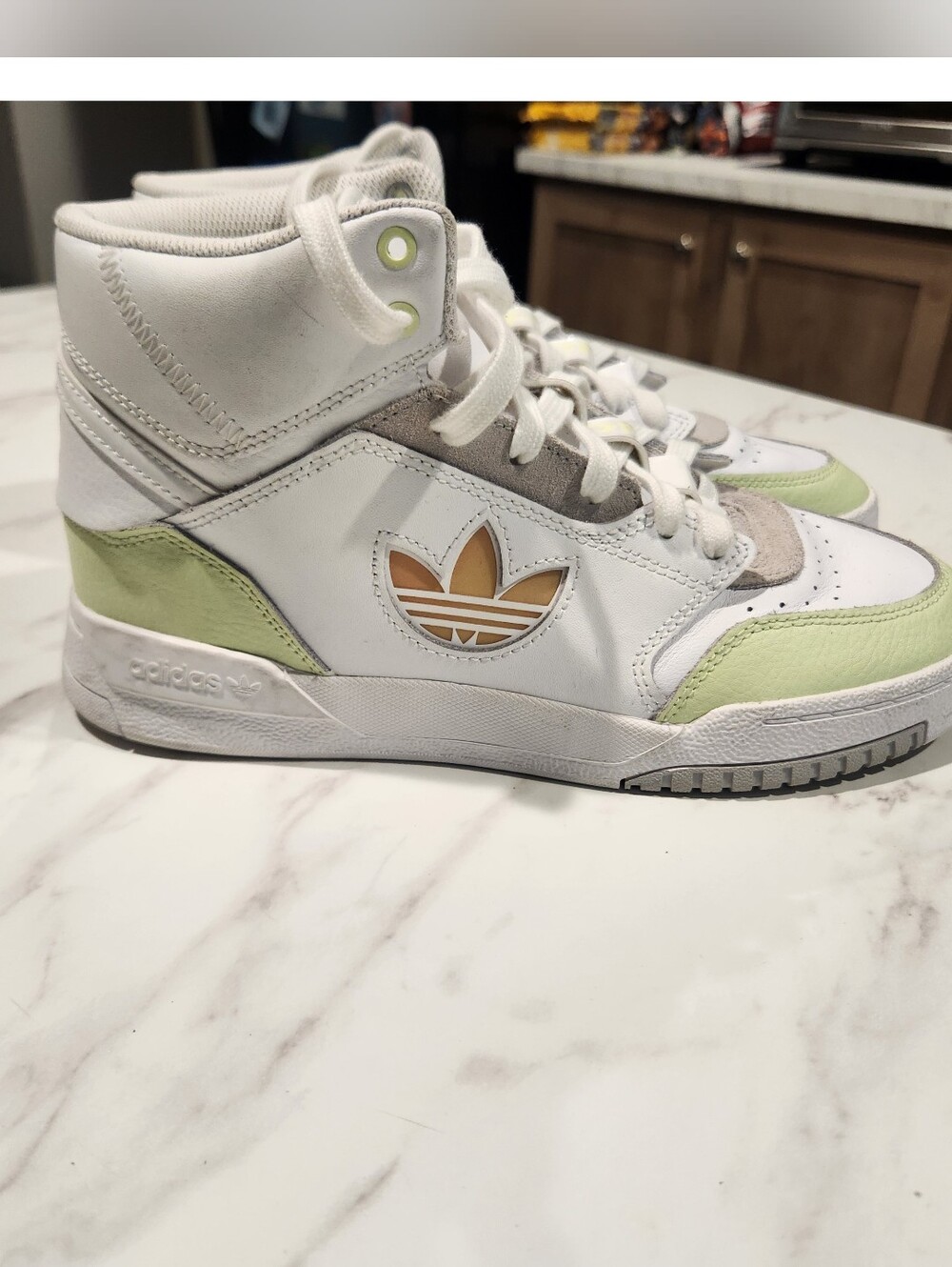 Adidas Originals Drop Step White Almost Lime Shoes Womens 7.5